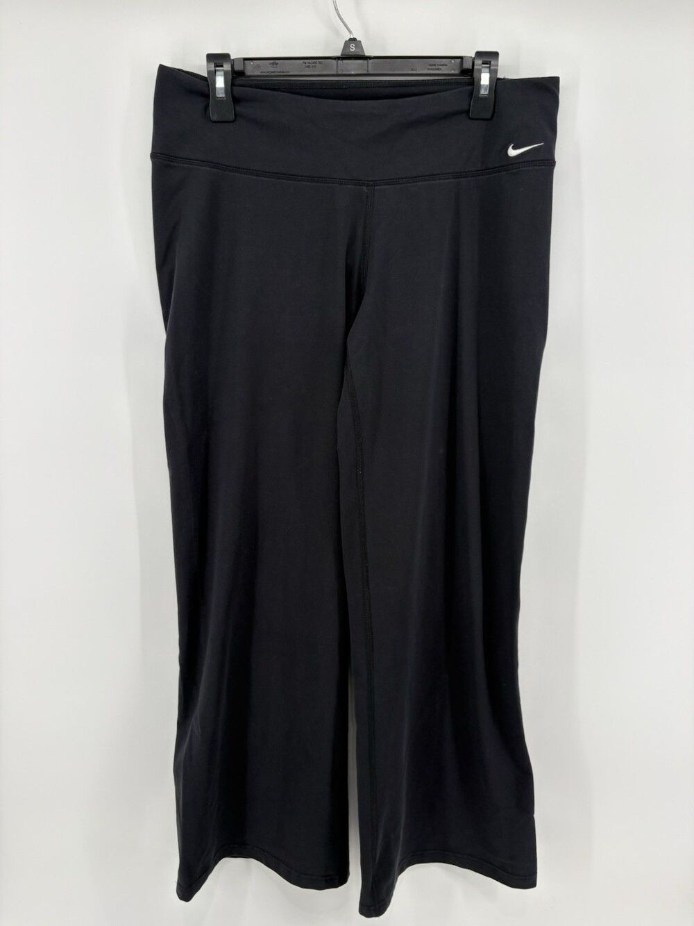 Nike Women’s Dri-Fit Black Full Length Wide Leg Yoga Pants Size Large